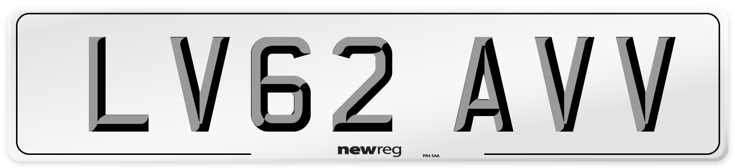 LV62 AVV Number Plate from New Reg